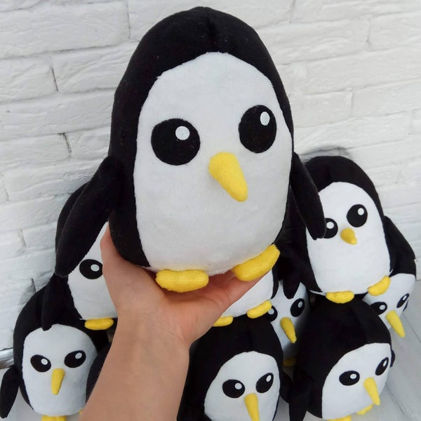 Penguin, plush penguin, plushie penguin, handmade toy, penguin lover gift, textile toy penguin, penguin toy, penguin gift, geek toy, robot