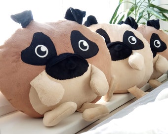 Pug pillow, big Artisan interior pillow, toy doggy pug, soft toy, plush toy pug, pug toy, kawaii pug, dog pillow, pug gift, pug decor, pug