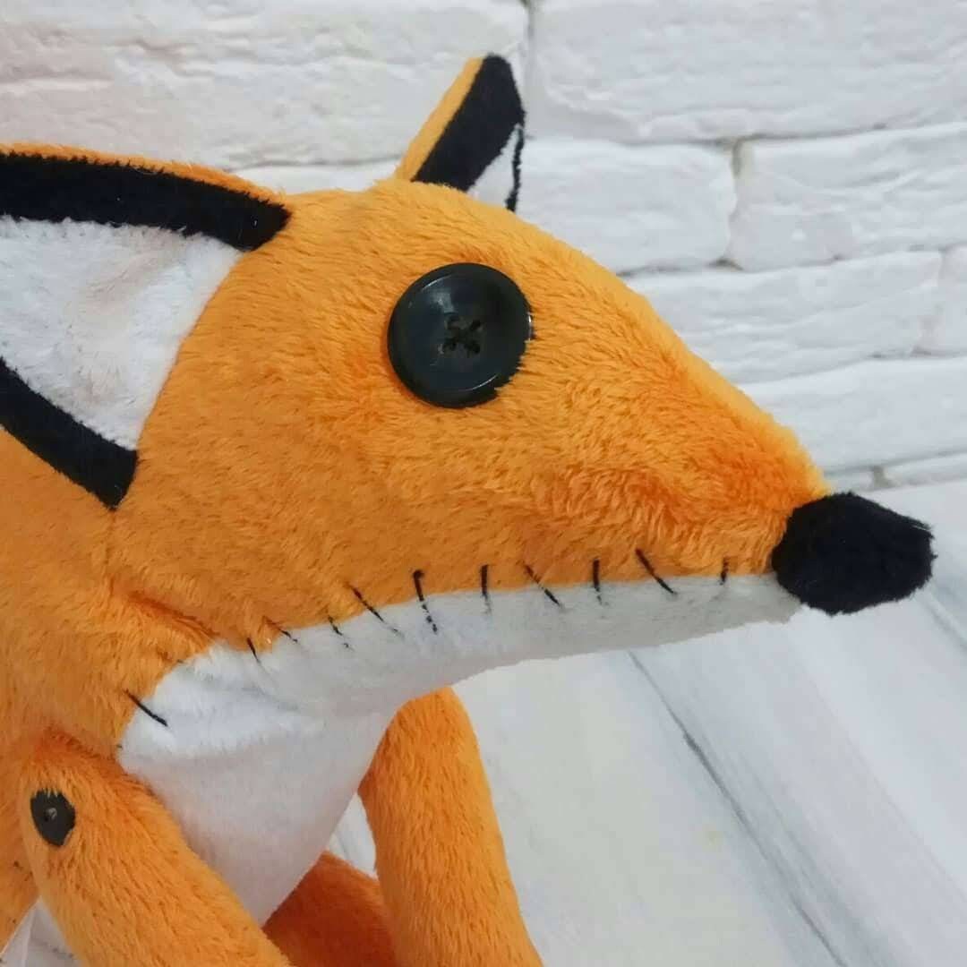 キツネ、ぬいぐるみのキツネ、小さなキツネ、ぬいぐるみ、手作りの