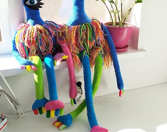 Monstruo de peluche Zhuzha: muñeco de peluche hecho a mano