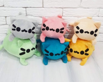 Handmade Plush pusheen Cat: Cuddly Plushie Toy, Cat Lover Gift