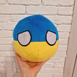 Ukrainian flag, Poland Flag, Canadian flag, plush flag, Ukraine, Ukrainian artist, handmade plush, flag ball, plush ball flag