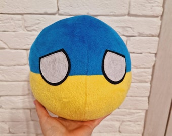 Drapeau ukrainien, drapeau de la Pologne, drapeau canadien, drapeau en peluche, Ukraine, artiste ukrainien, peluche faite main, drapeau boule, drapeau boule en peluche