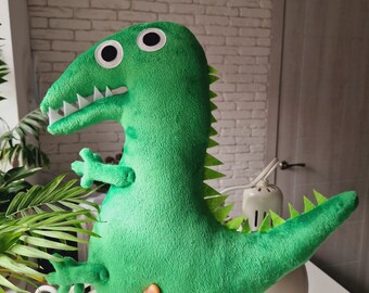 Plush Dinosaur, Handmade Plush Dinosaur, Artisan Toy, Plush
