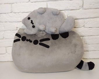 Plush Cat, Cat, soft toy, plush toy, plushie cat, grey cat, cat lover gift, meme gift, artisan plush, plushie, Ukraine, Pusheen, handmade