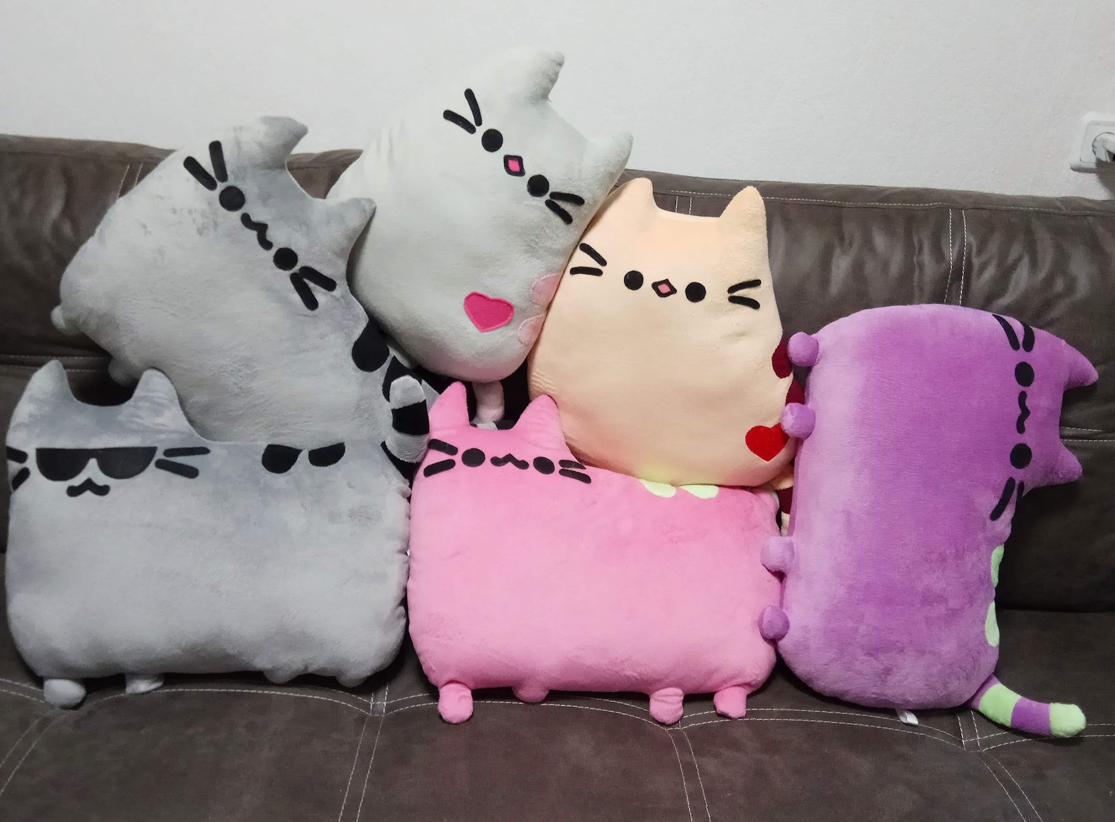 Plush Cat Pillow Cat Cat Pillow Cat Lover Gift Pillow Cat Etsy