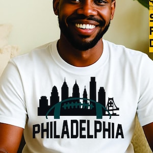 Philadelphia Football Skyline SVG | Philly City Sports Cut File
