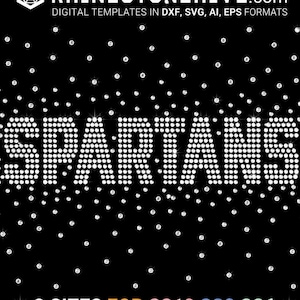 Diseño del equipo Spartans Rhinestone / SVG PNG DXF (Descarga digital)