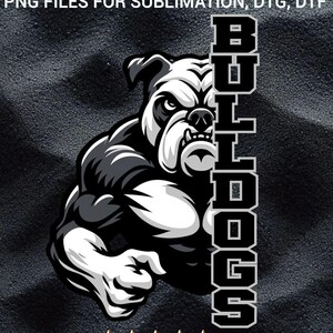 Intense Bulldogs Vertical Design, Bulldogs , Sublimation Design, Mascot Png, Sport Png, T-Shirt Design ,DTF, DTG, digital