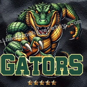 Ferocious Gators Design, GATORS, Sublimation Design, Mascot Png, Sport Png, T-Shirt Design ,DTF, DTG, digital