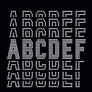 Letras de estilo apilado (contorno) Descarga digital del alfabeto, svg, eps, png, dxf Plantilla de diamantes de imitación