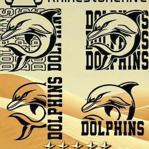 Logos de dauphins dynamiques - Oeuvres d'art numériques haut de gamme en SVG et PNG 4 modèles, SVG, png, sport png, conception de t-shirt, numérique