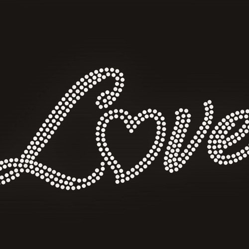 Love Heart Infinity Rhinestone Template Digital Download Svg - Etsy