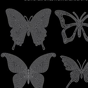 Butterfly rhinestone template digital download, svg, eps, png, dxf