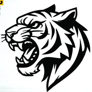 Roaring Tiger Head Clipart | Jungle Predator Vector (SVG, PNG)