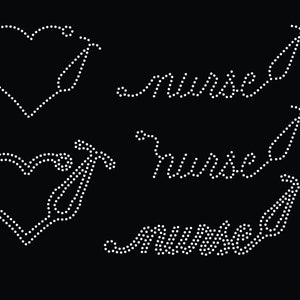 Nurse Rhinestone Template Bundle | Heart & Stethoscope SVG for Cricut, Silhouette | Medical Bling Hotfix Design