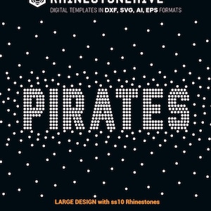 Pirates 3sizes ss6, ss8, ss10 Rhinestone Templates, cheerleader, fan, leotard, gradient fill rhinestone digital download, svg, png, dxf