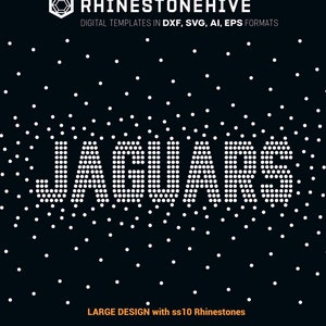 Jaguars 3sizes ss6, ss8, ss10 Rhinestone Templates, cheerleader, fan, leotard, gradient fill rhinestone digital download, svg, png, dxf