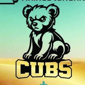 Charming Cubs SVG e PNG – Design de mascote brincalhão, SVG, Png, Sport Png, Design de camiseta, digital