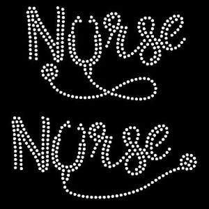 Nurse Rhinestone SVG Template Bundle | SS10 Swirl Script (Digital Design)
