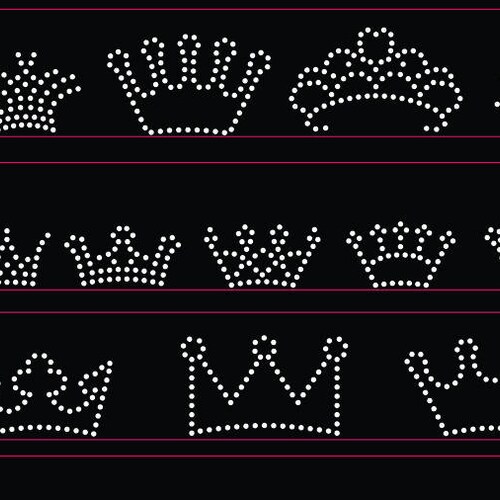 24 Small Crowns Rhinestone Templates Digital Download Svg - Etsy