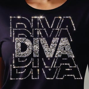 DIVA Rhinestone SVG Template | SS10 Bling Design (Digital Download)