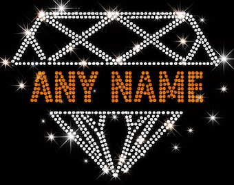 Diamond Name Rhinestone Template, All Letters and Digits (Digital Download)