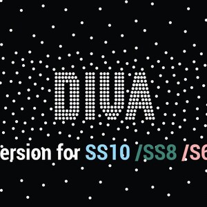 Diva 3 sizes ss6, ss8, ss10 Rhinestone Templates rhinestone digital download, svg, png, dxf