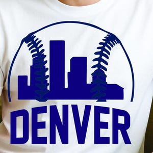 Denver Baseball Skyline SVG | Colorado City Silhouette PNG Dxf | Digital Download for Cricut, Game Day & DIY Projects