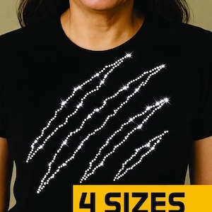 Rhinestone Claw Marks Template – 4 Sizes, SVG PNG DXF (Digital Download)