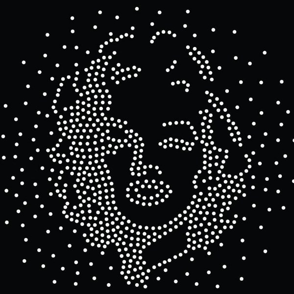 Marilyn Monroe face scattered rhinestone templates digital download, svg, eps, png, dxf