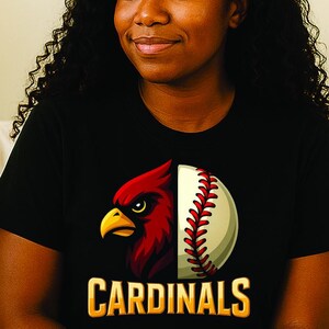 Cardinals Baseball Mascot PNG | Red Bird Clipart | Sports Team Digital Download