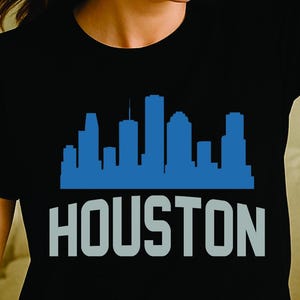 Houston Skyline SVG | Texas City Silhouette PNG Dxf | Digital Download for Cricut, Sublimation & DIY Projects