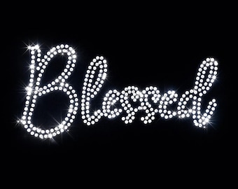 Blessed Rhinestone Template (svg, eps, png, dxf) (Digital Download)