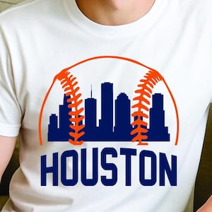 Houston Baseball Skyline SVG | Texas City Silhouette PNG DXF | Astros Fan Cricut Design | Digital Download