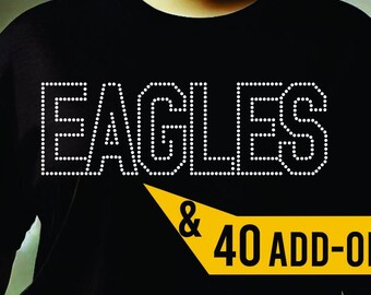 EAGLES Rhinestone SVG Template – Spirit Wear Design (Digital Download)