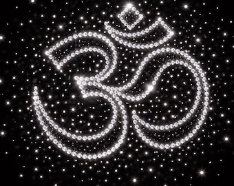 Om Strass Vorlage SVG | Yoga, spirituelles Design (Digitaler Download)