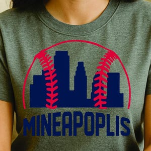 Minneapolis Baseball Skyline SVG | Sporty Cut File