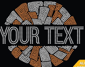 Cheer Pom Rhinestone Template, Letters & Numbers (Digital Download)