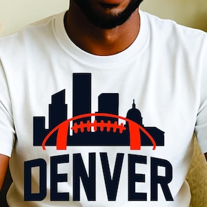 Denver Football Skyline SVG | Colorado City Silhouette PNG Dxf | Digital Download for Game Day & DIY Fan Gear