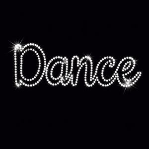 Dance Rhinestone Template – Script Font SVG DXF PNG – SS10 Bling Design for Dancers