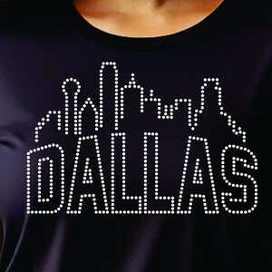 Dallas Skyline Rhinestone Template SVG | SS10 City Pride Bling Design ...