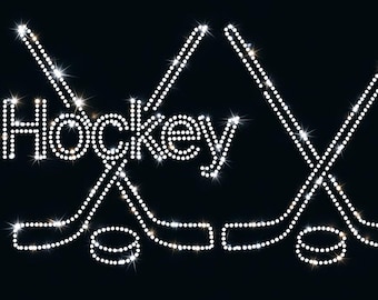 Plantilla de diamantes de imitación para palos de hockey sobre hielo, descarga digital (SVG, EPS, PNG, DXF)