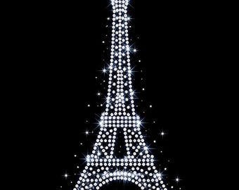 Paris Eiffel Tower rhinestone template digital download, svg, eps, png, dxf