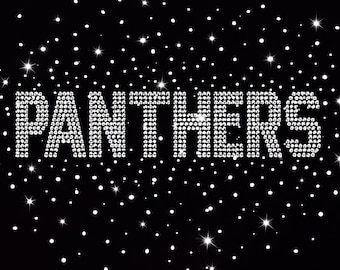 Panthers Rhinestone Template, Sports Mascot SVG DXF PNG (Digital Download)