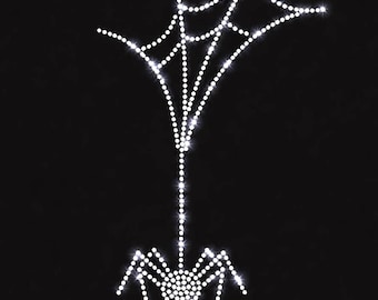 Plantilla de telaraña de Halloween con diamantes de imitación (SVG, DXF)