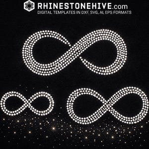 Infinity loops strassteen sjablonen digitale download, svg, eps, png, dxf