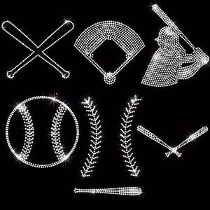 Baseball Rhinestone Template: Bats, Ball, Base Designs (Digital Download)