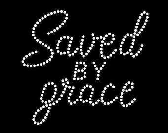 Gespeichert durch Anmut Strass Vorlage | Christlich SVG, DXF, PNG (Digitaler Download)