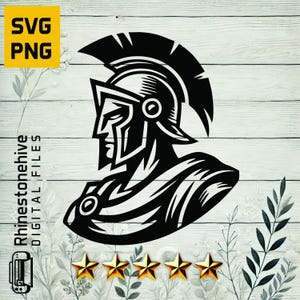 Spartan Warrior – Bold Ancient Greek Helmeted Soldier Design (SVG, PNG), T-Shirt Design, digital